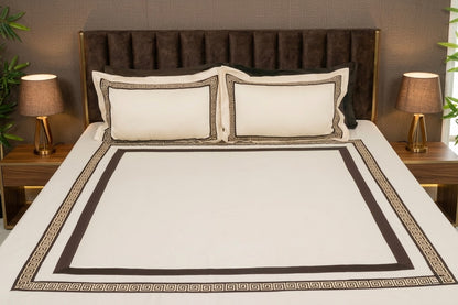 PATCH X EMBROIDERY WORK BEDSHEET 100% COTTON (3 PCS)