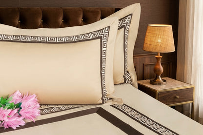 PATCH X EMBROIDERY WORK BEDSHEET 100% COTTON (3 PCS)