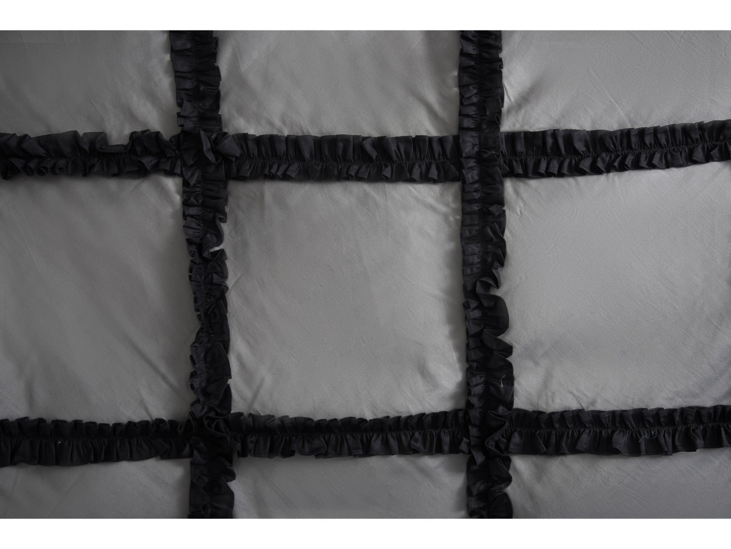 FRILLED BEDSHEET (3PCS, DARK GREY)