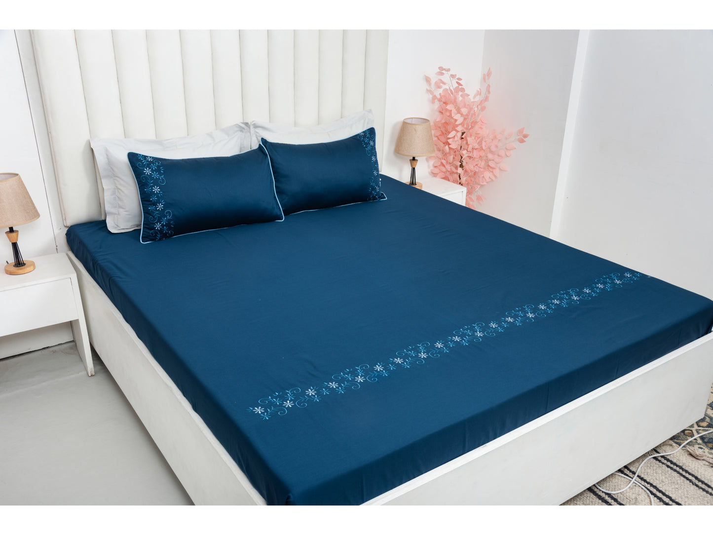 EMBROIDERY BEDSHEET 100% COTTON (3PCS)