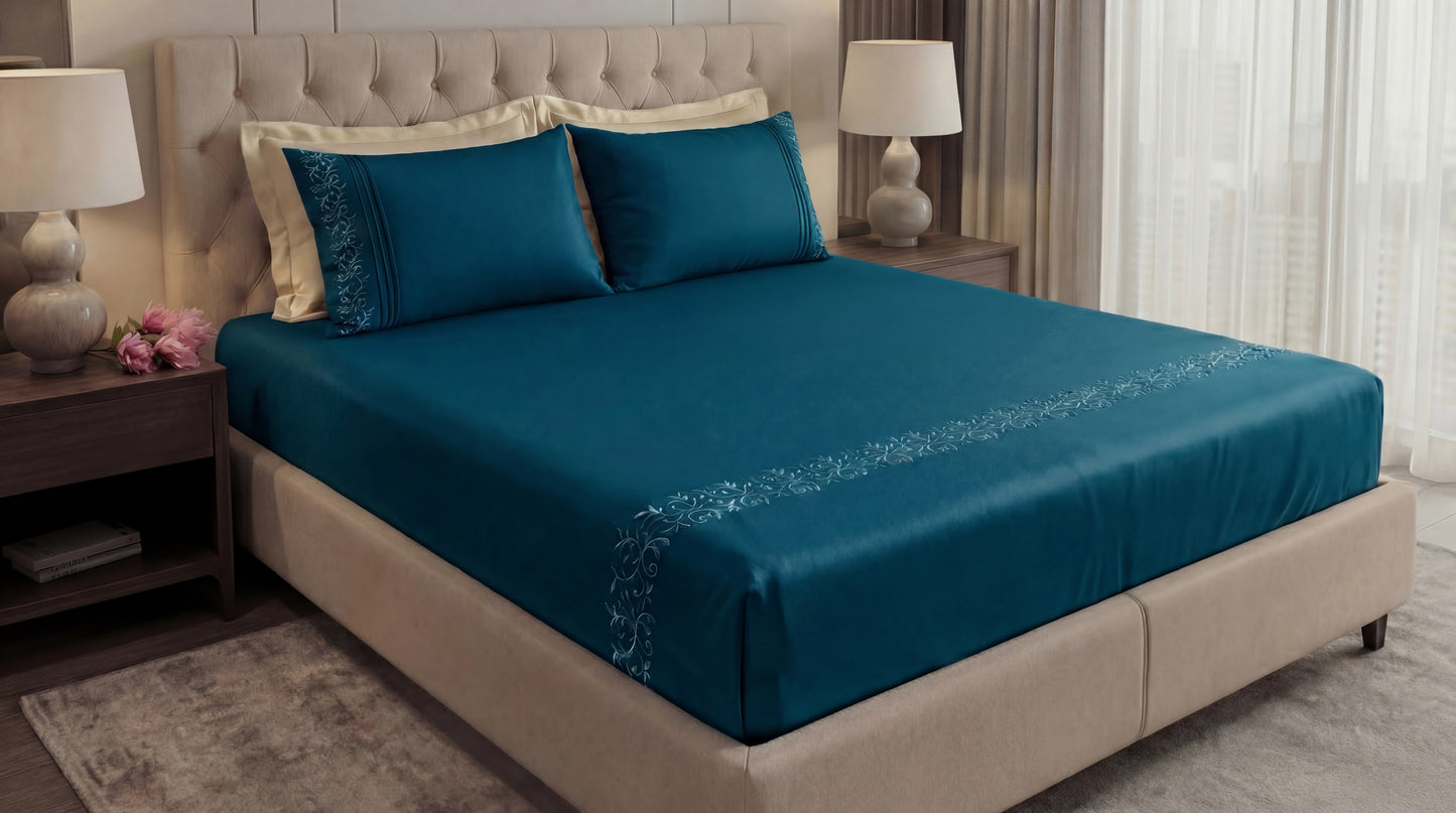 EMBROIDERY BEDSHEET 100% COTTON (3PCS)