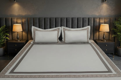 PATCH X EMBROIDERY WORK BEDSHEET 100% COTTON (3 PCS)