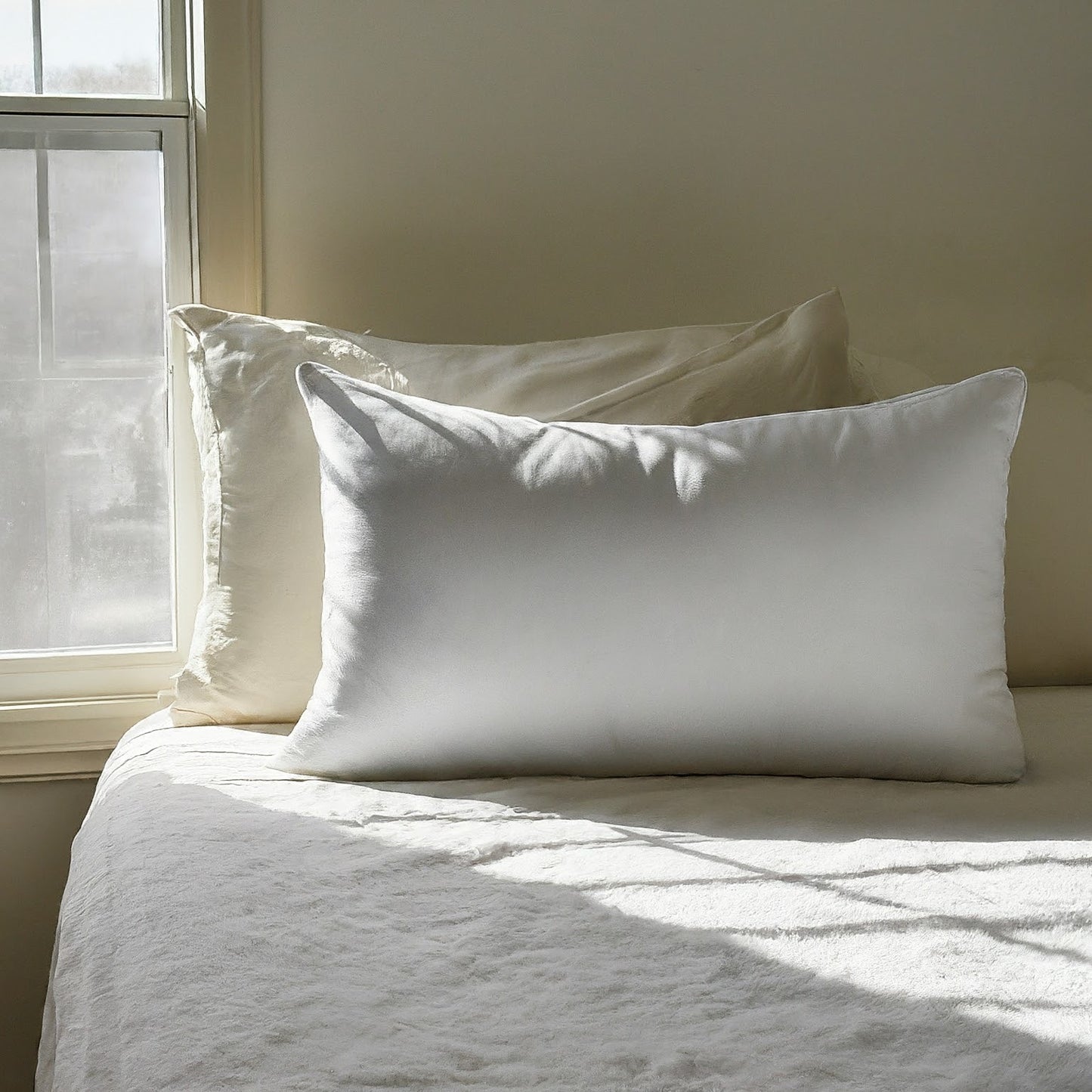 RECRON MICROFIBER PILLOW (17 X 27) (WHITE) (PACK OF 2)