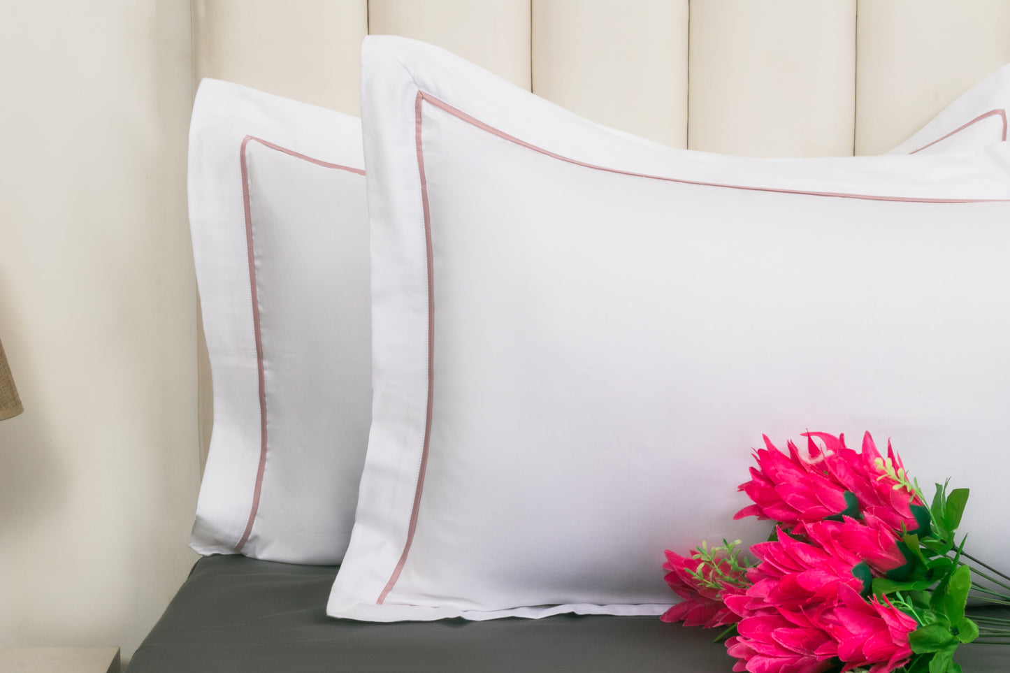 EMBROIDERY PILLOW COVER 100% COTTON (2PCS)