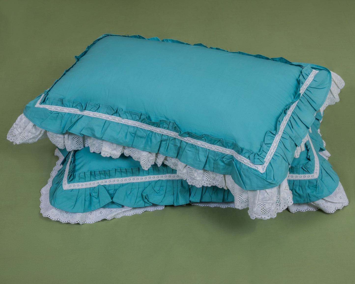 FRILL PILLOW COVER 100% COTTON (2PCS)