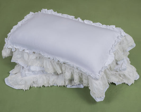 FRILL PILLOW COVER 100% COTTON (2PCS)